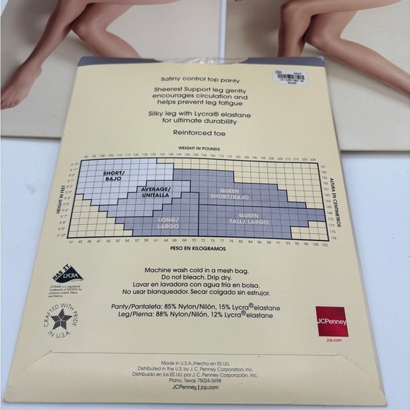 Sheerest Support Navy Blue Pantyhose Short 5 Pairs in Bundle - Picture 3 of 3